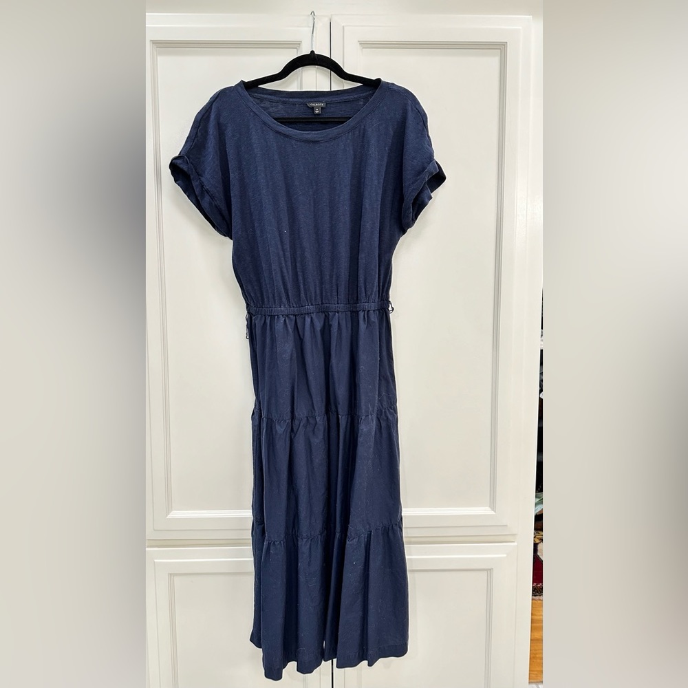 Talbots Navy Cotton Dress size Medium